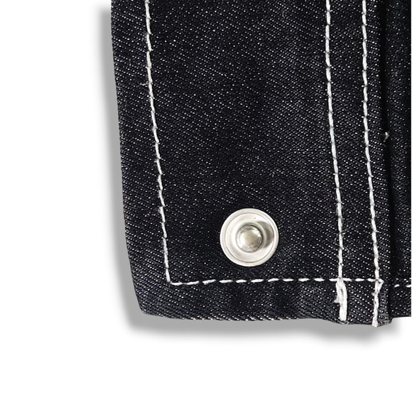 Missguided Long Sleeve Snap Up Front Mini Denim Shirt Dress Sz. 12 Black - Picture 5 of 12